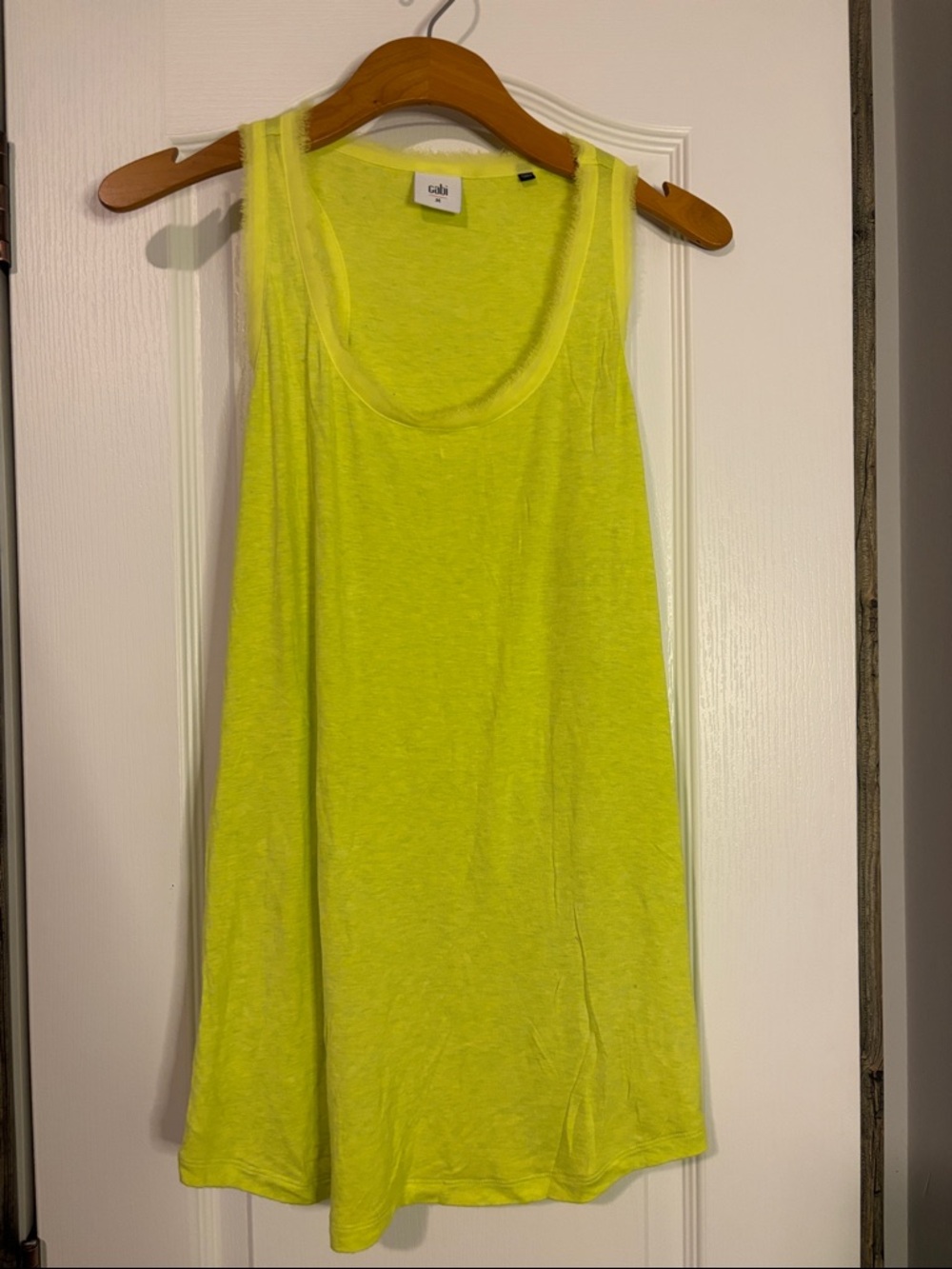 CAbi iris Racerback Lime Scoop Neck Tank size medium